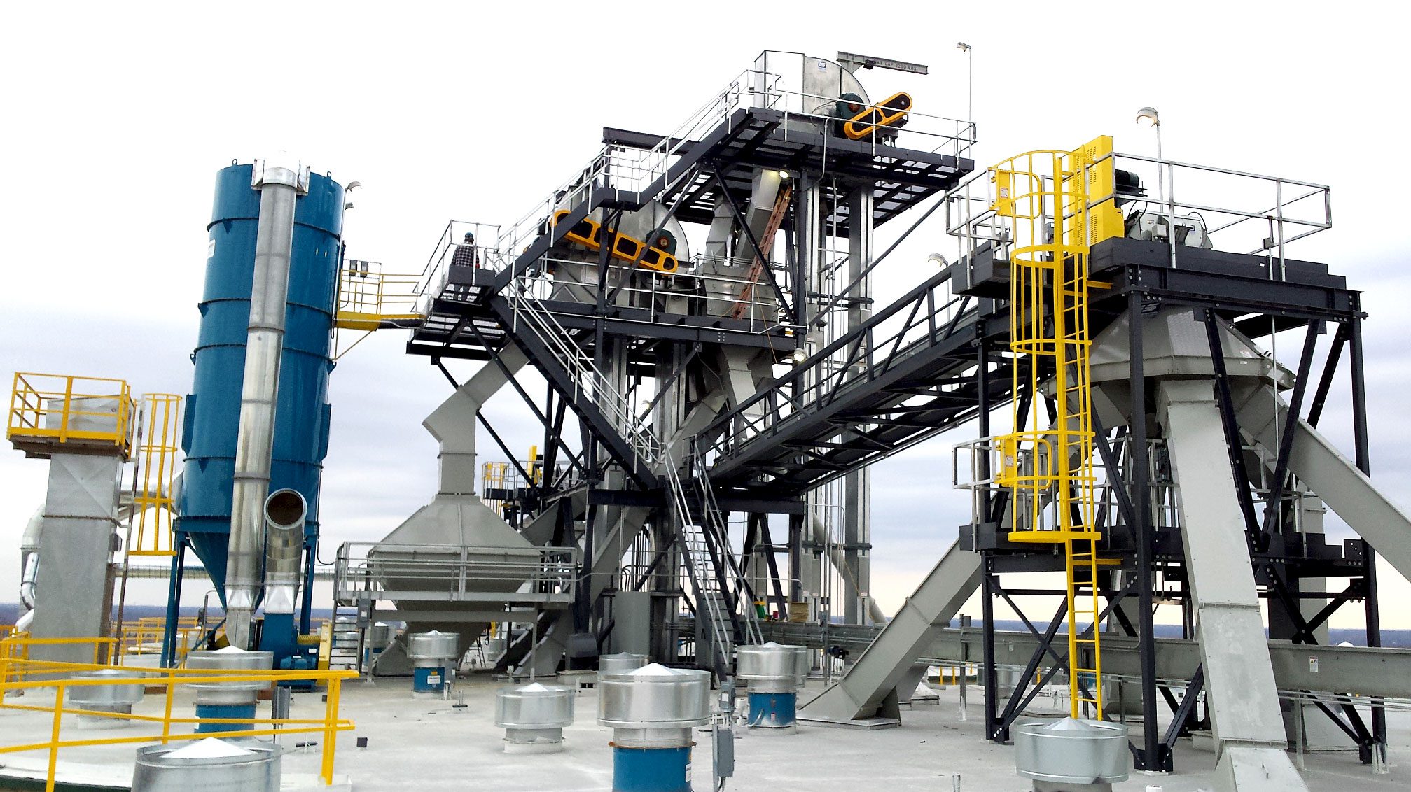 Industrial machinery at construction site