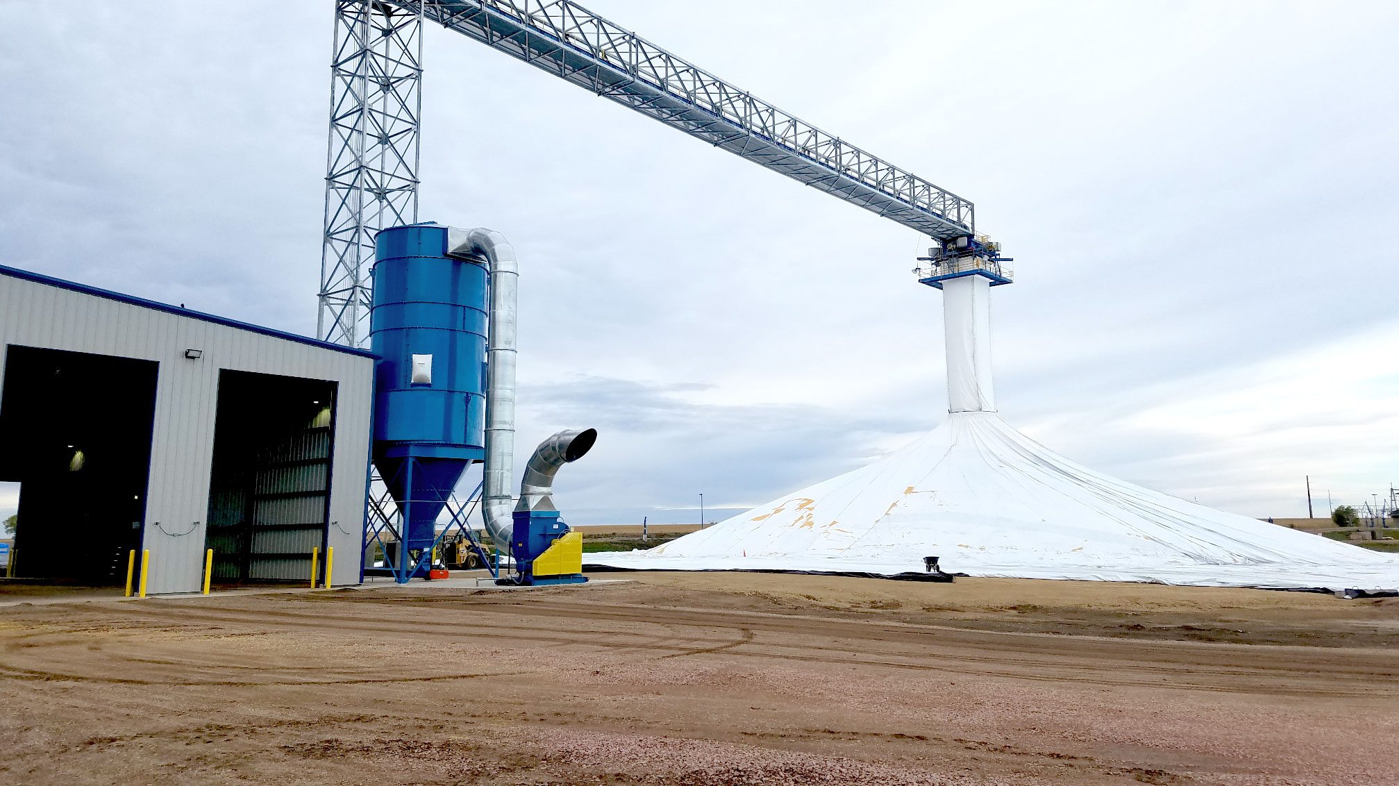 Industrial grain handling equipment and structure