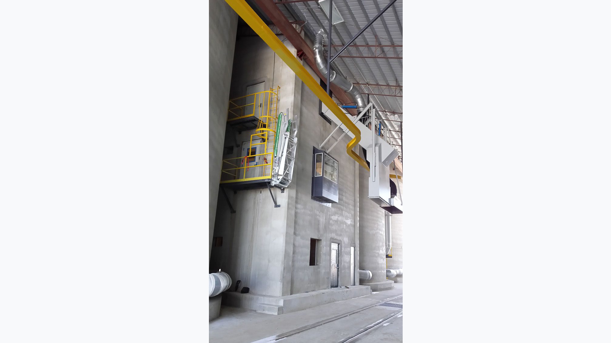 Industrial facility with large equipment