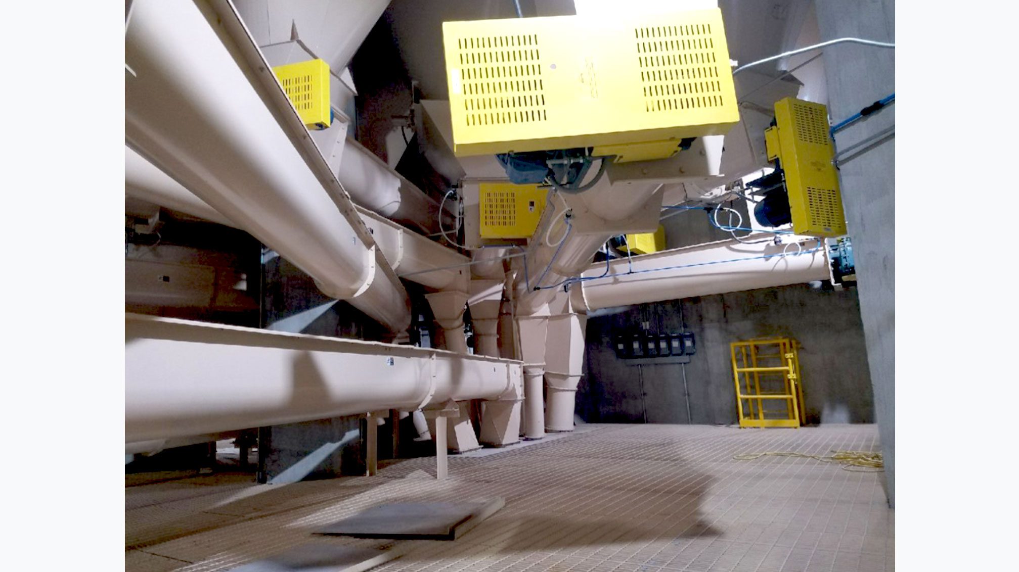 Large pipes in a factory setting