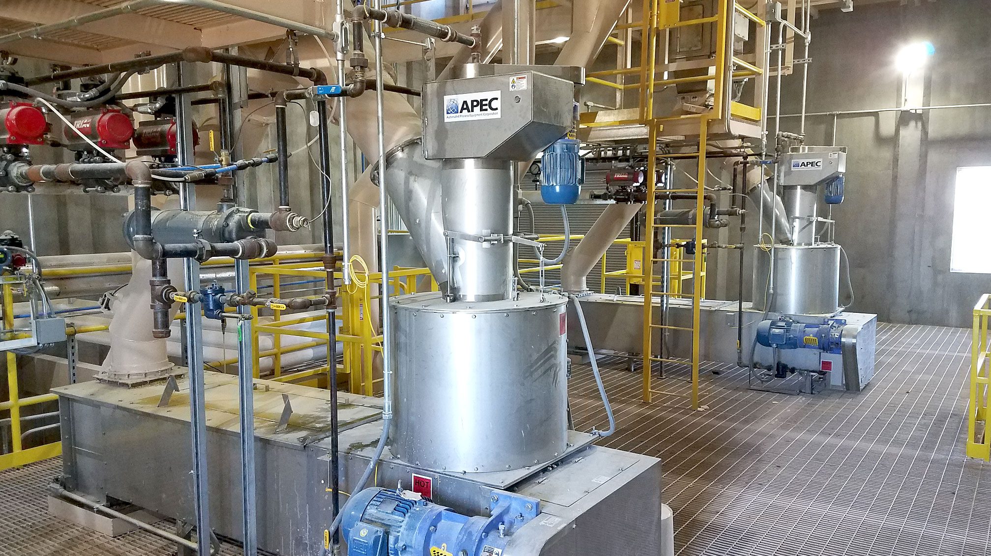 Industrial machinery with metal pipes and equipment