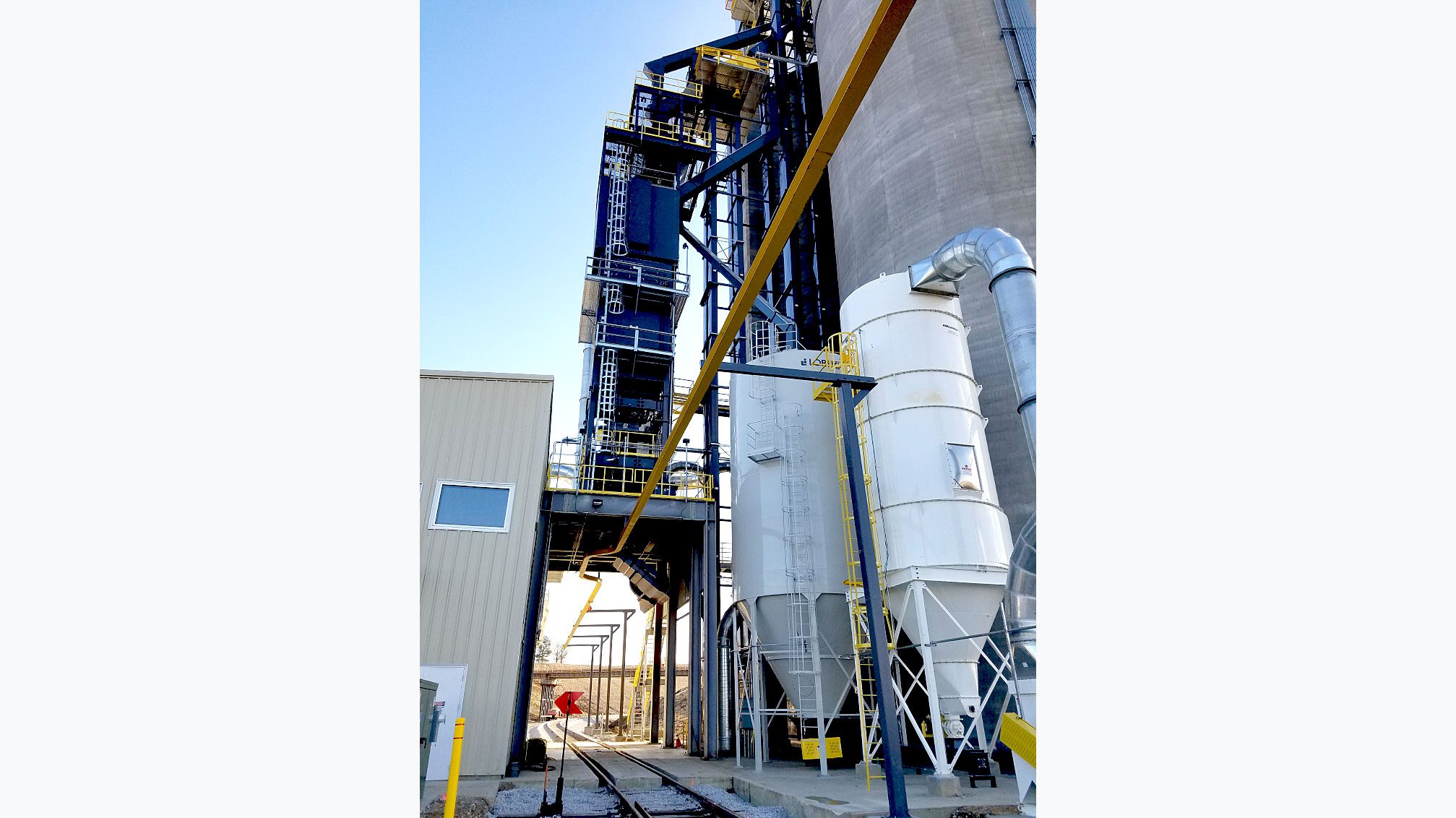 Factory with pipes and tall equipment