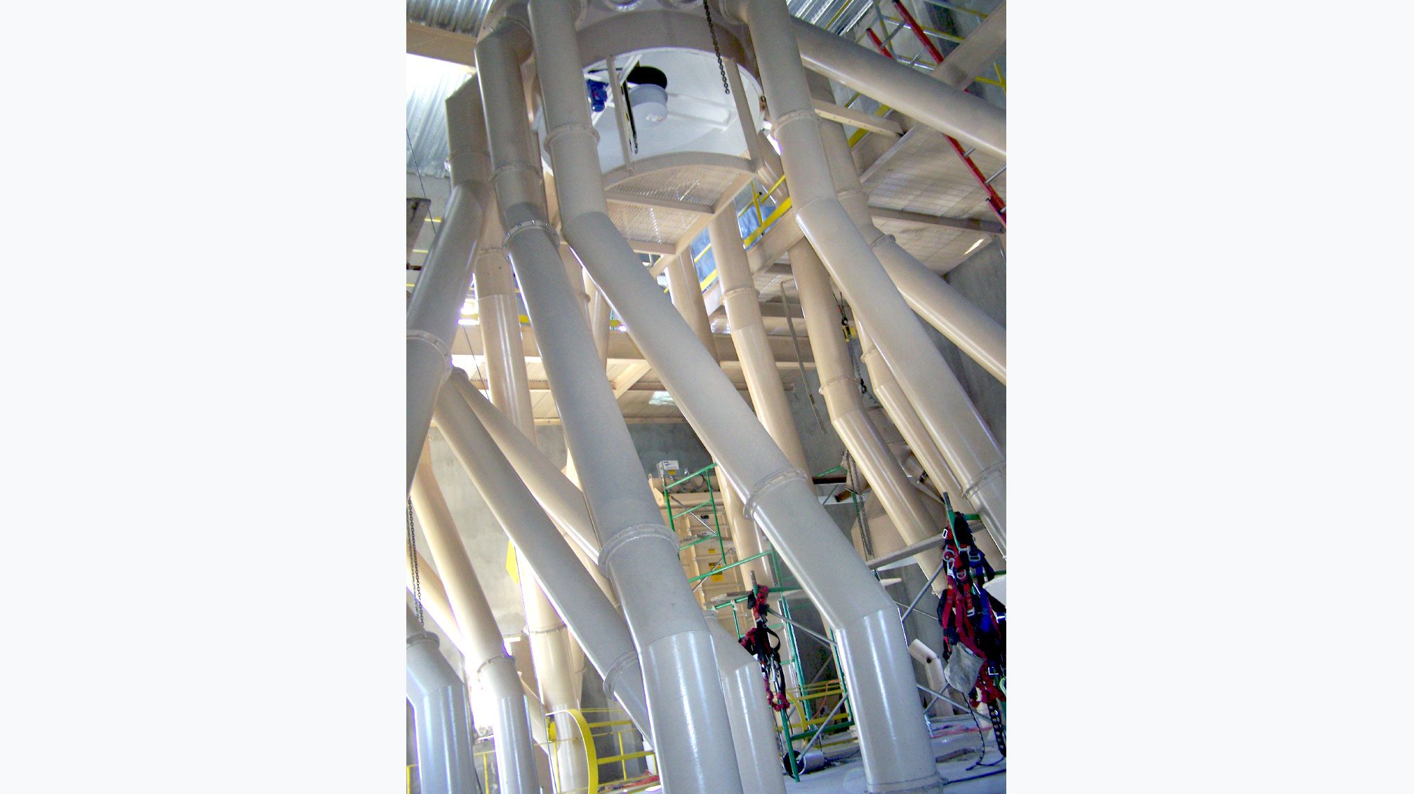 Complex network of industrial piping