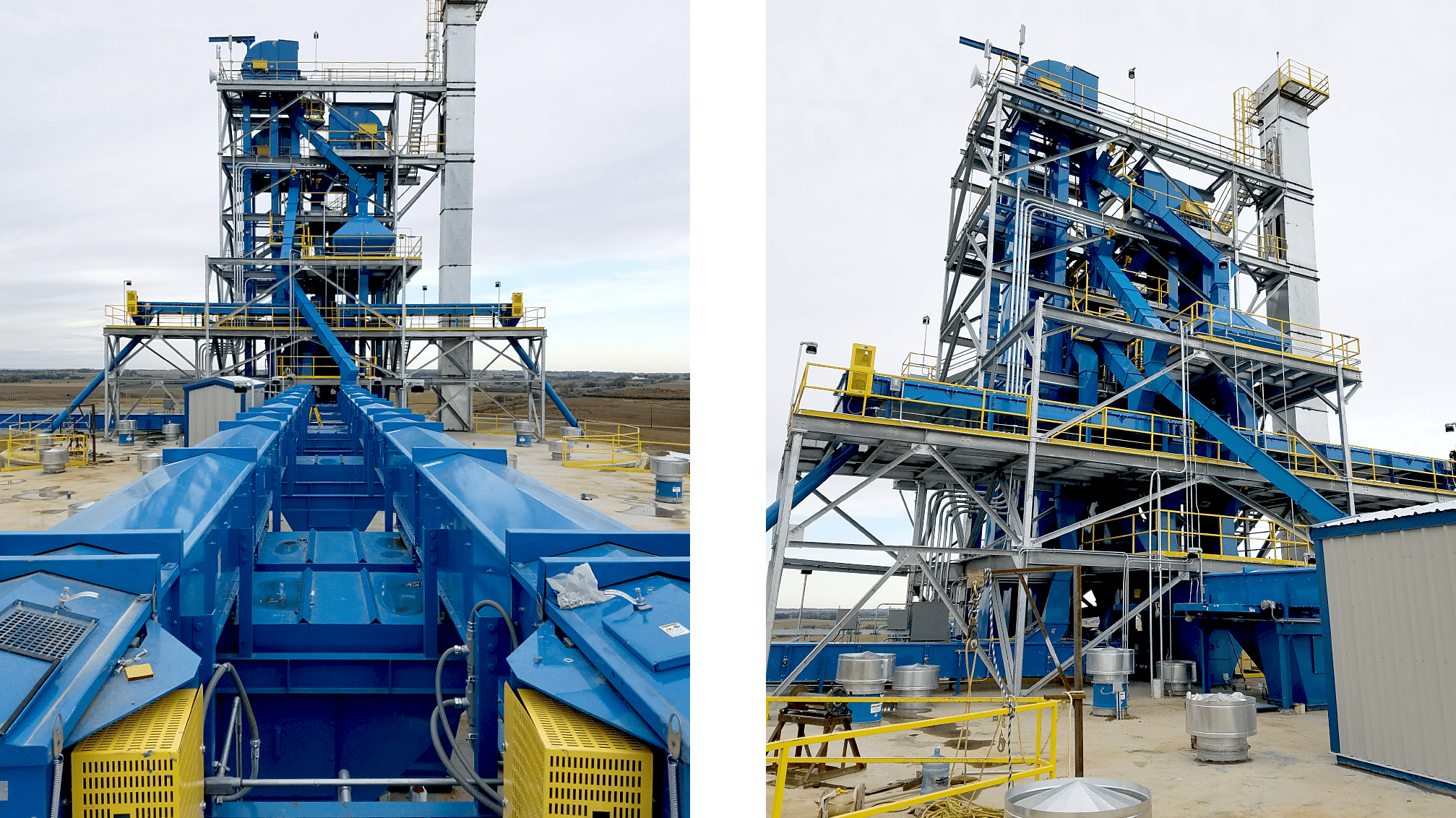 Large industrial setup with metal framework